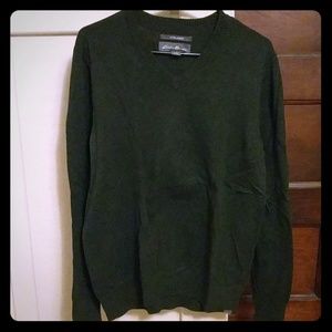 Cotton Cashmere Eddie Bauer V-neck Sweater